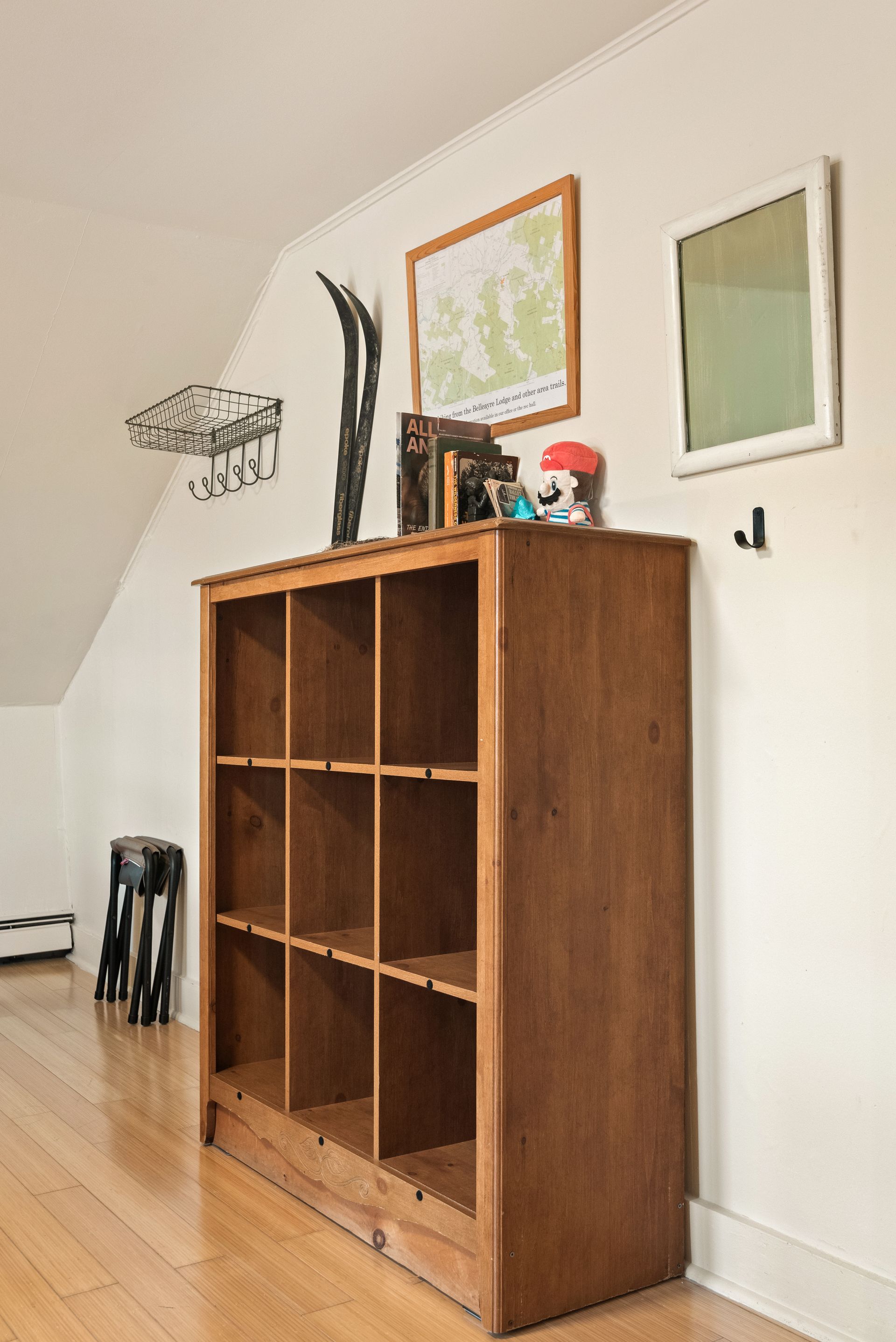 Storage shelf for Cabin 9 in Belleayre Lodge in Pine Hill, NY.