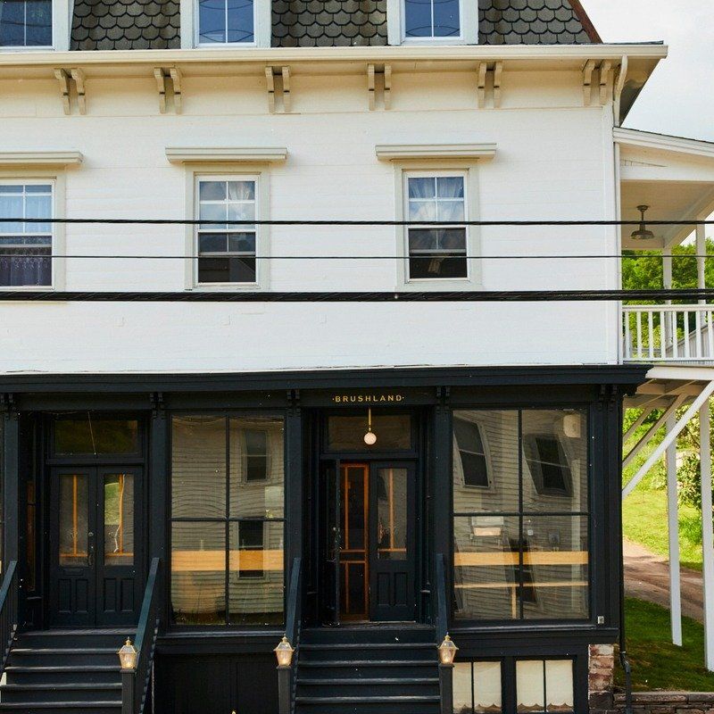 Exterior of building in Pine Hill, New York in the Catskills.