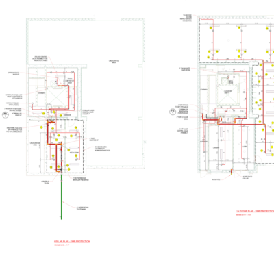 A floor plan of a house with a lot of lines on it