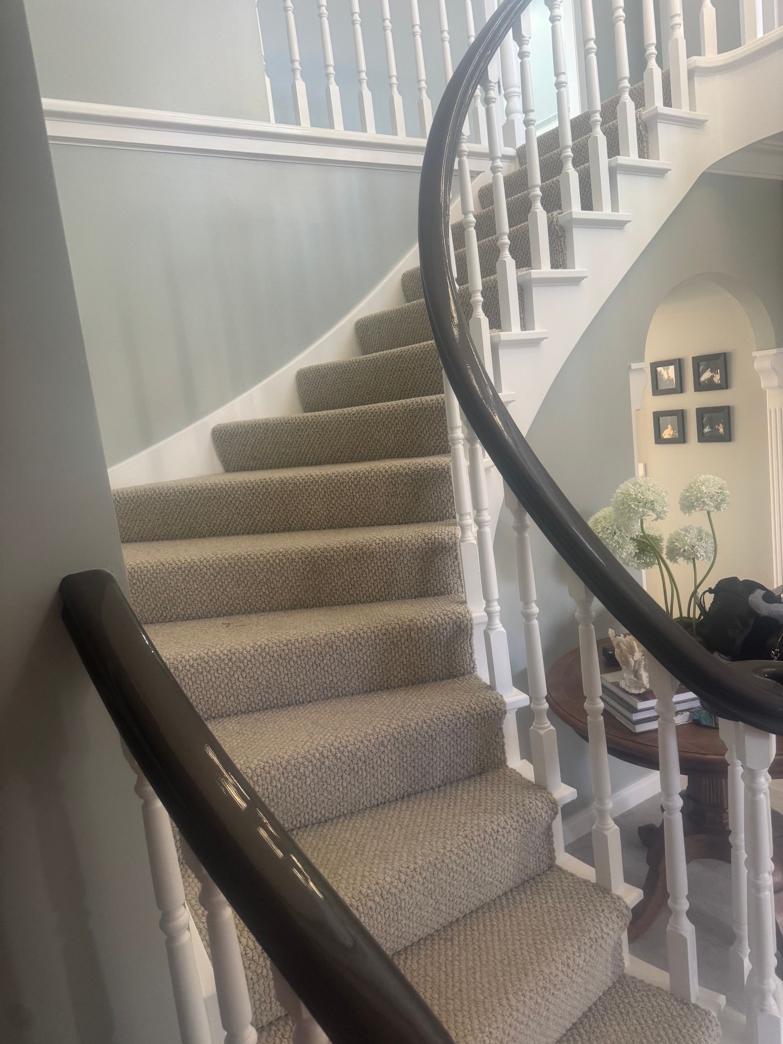 Freshly painted interior living space with crisp white walls and trim