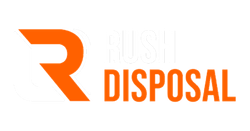Orange &ldquo;R&rdquo; logo with the word &ldquo;DISPOSAL&rdquo; in bold letters on a white background