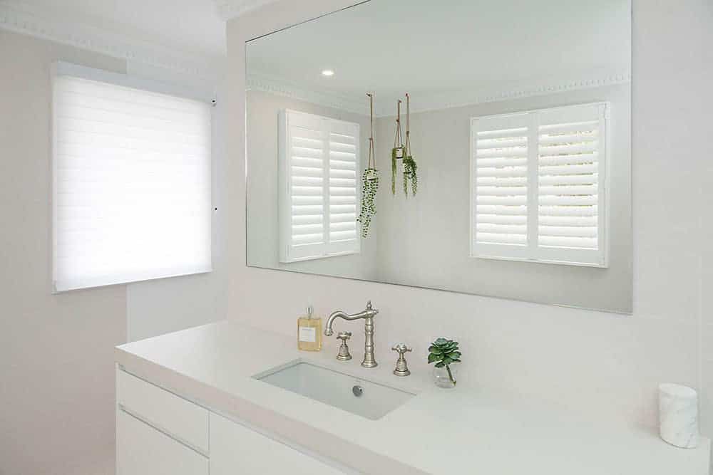 A Bathroom Window Shutters — Blinds in Bogangar, NSW