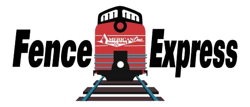 Fence Express logo featuring a red train with "Fence" and "Express" text.