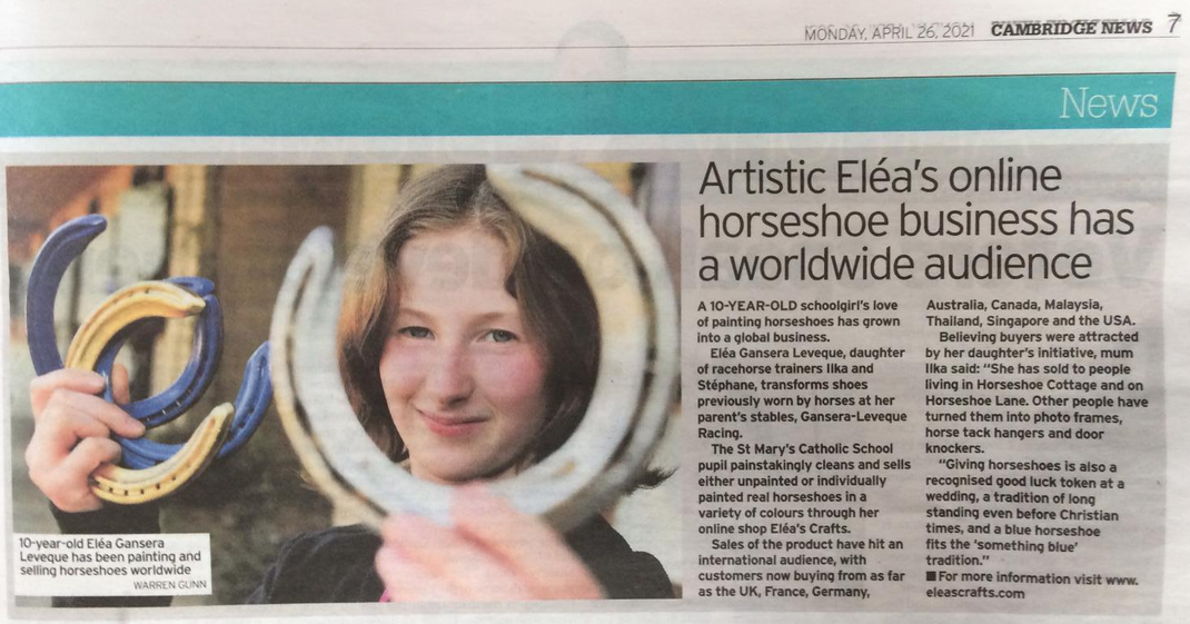 Horseshoe business with a worldwide audience