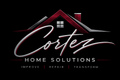 Logo for Cortez Home Solutions LLC, featuring a blue and orange house icon above the company name in blue text.