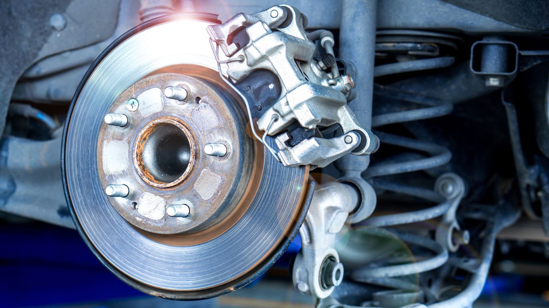 A Close Up of a Brake Disc on a Car