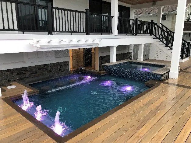 Pool at the Shore — Elmer, NJ — Del Val Pools & Spas Pool at the Shore — Elmer, NJ — Del Val Pools & Spas