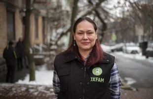 Woman in black vest with