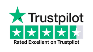 Trustpilot logo: Green star and four filled stars, Rated Excellent.