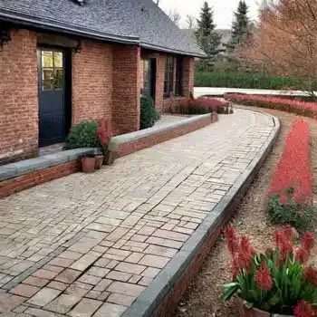 Matching paver patio borders