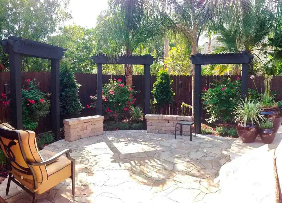 Beautiful back patio paver for fun and relax
