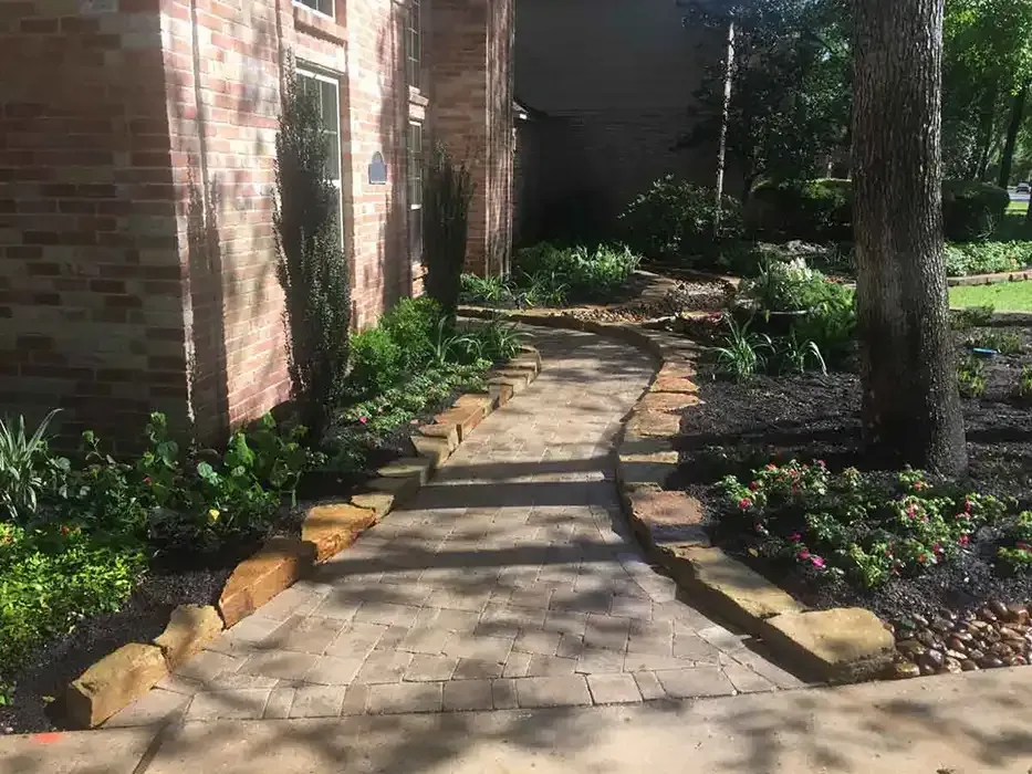 Stone pathways and landscping for appeal