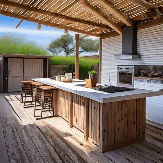 Coastal outdoor kitchen