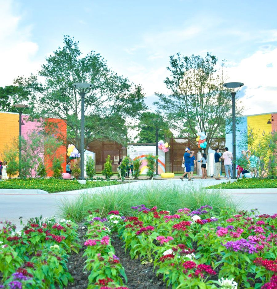 Commercial landscaping for open area