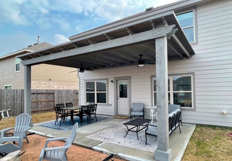 Wood solid roof Patio covers