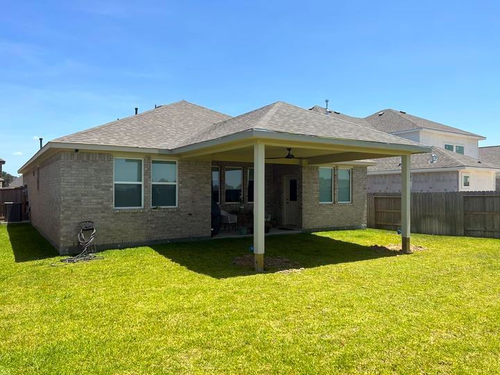 Small Solid Patio Cover on backyard