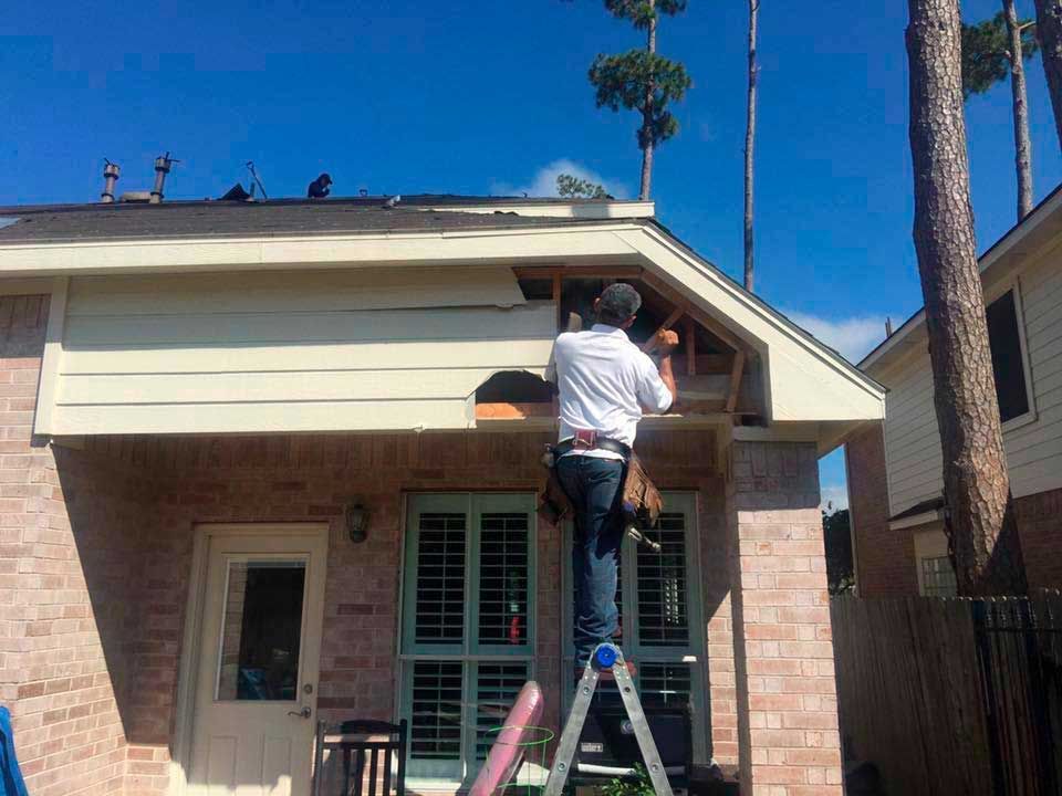 Covered patio built