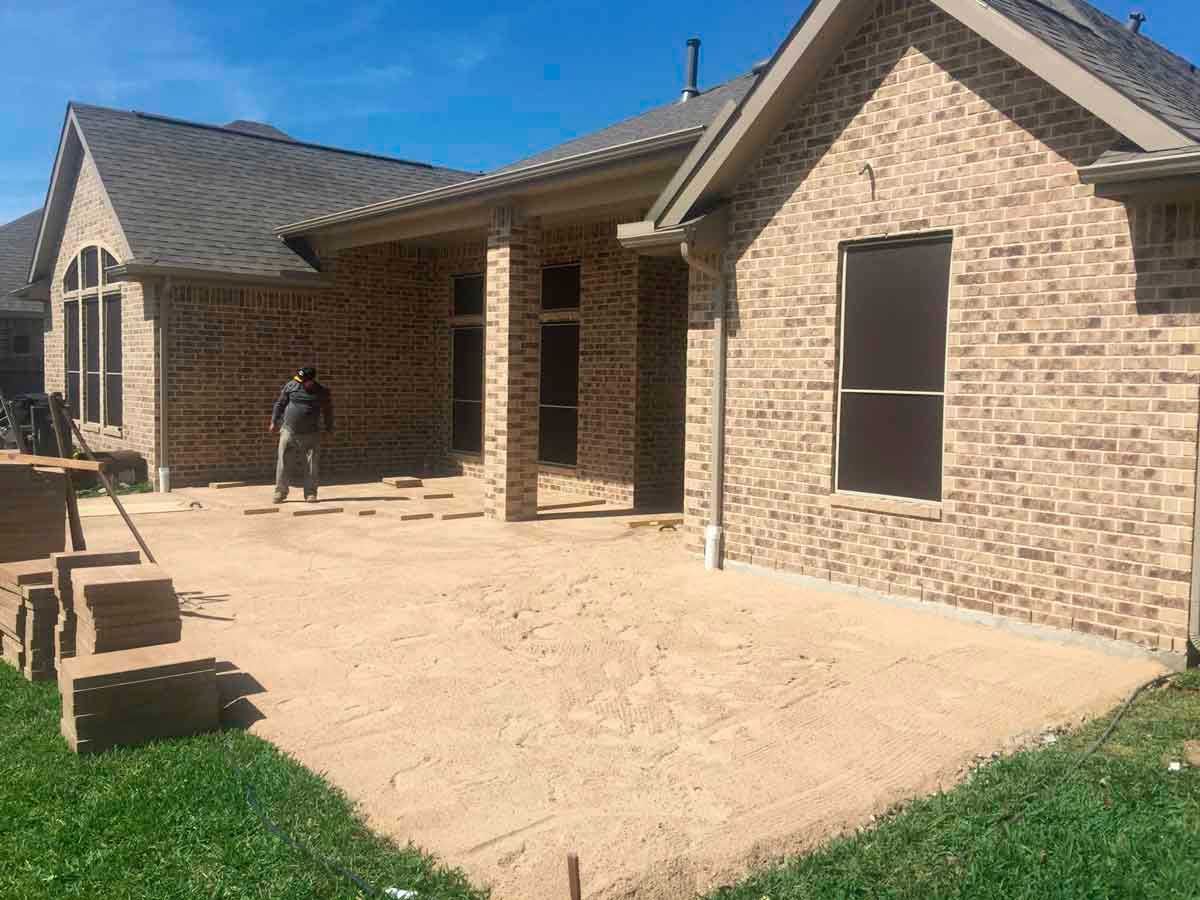 Site preparation for paver patio