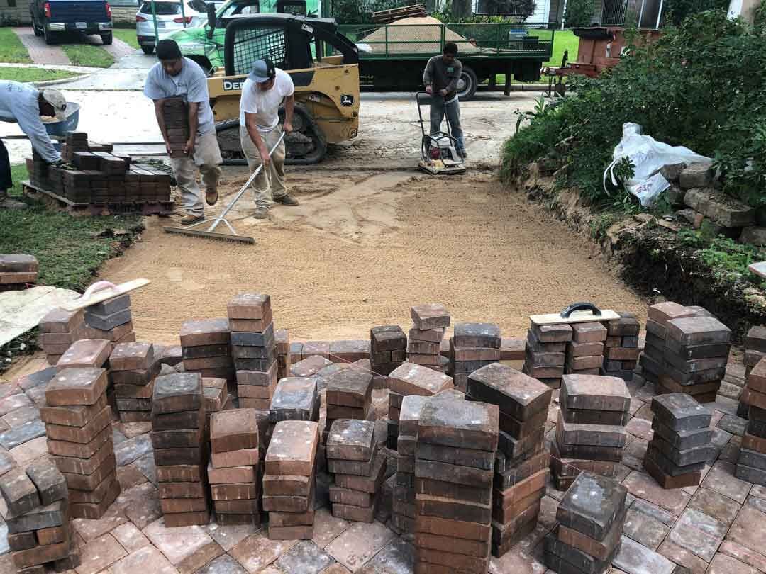 Site preparation for paver patio