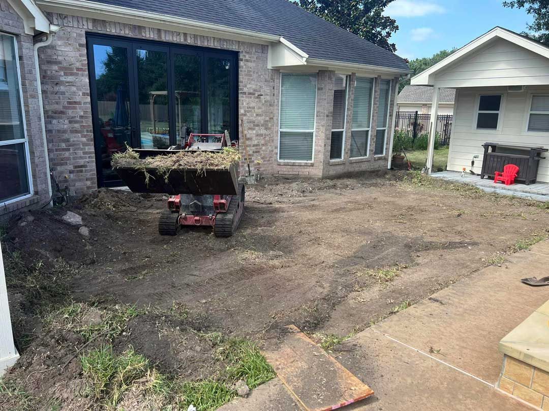 Site preparation for a paver patio