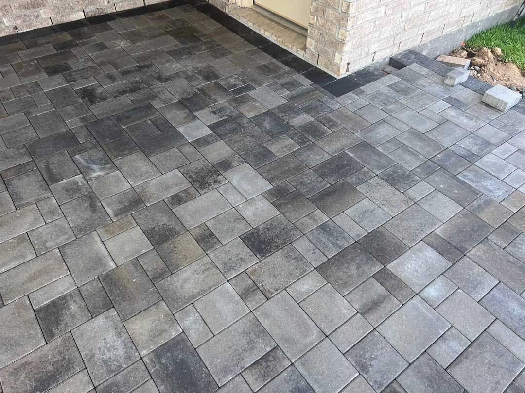 Gray brick construction detail