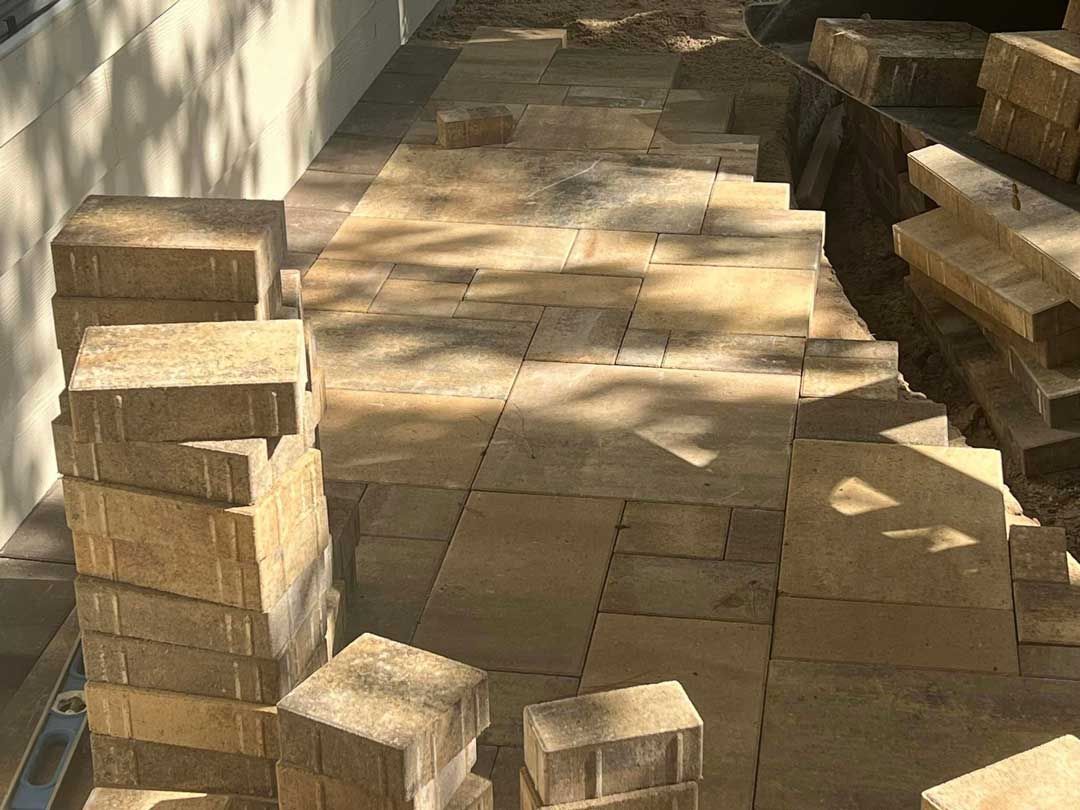 Large bricks for paver construction