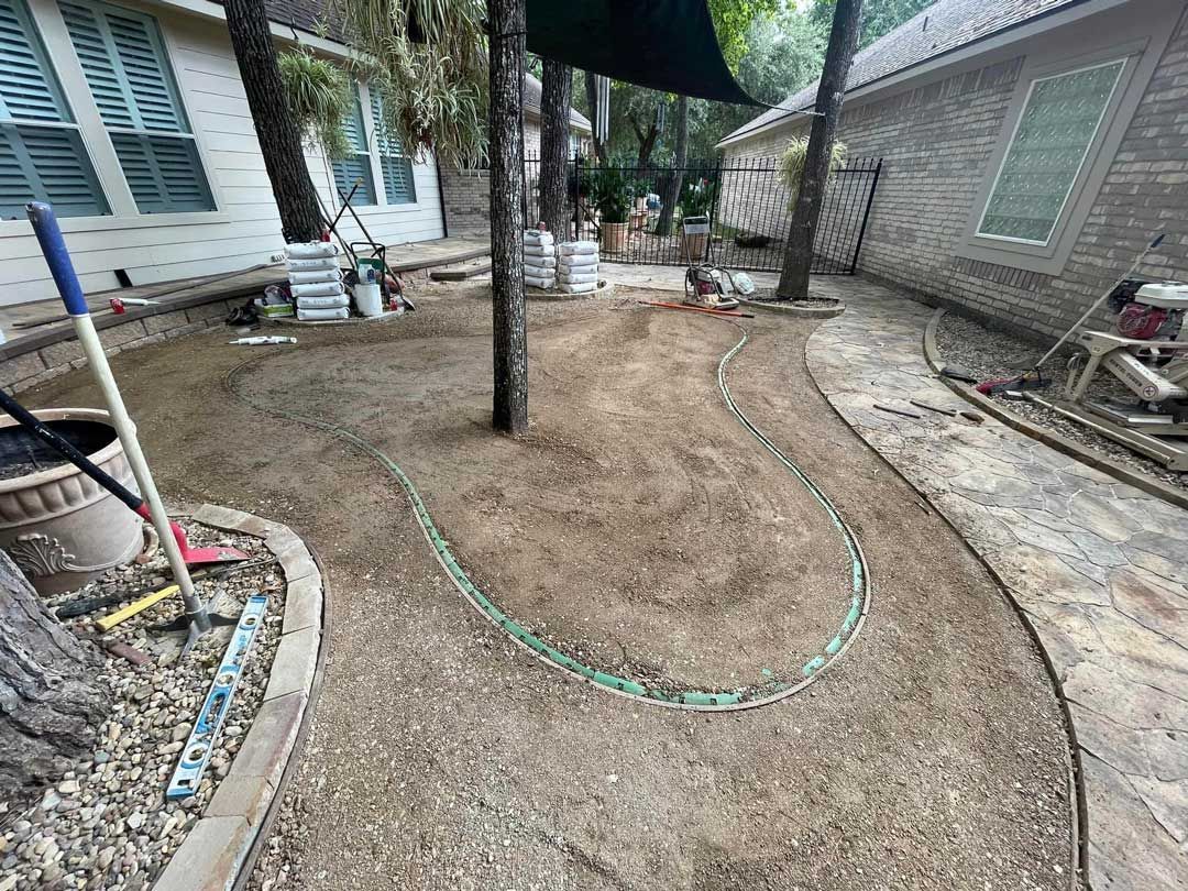 Site preparation for artificial turf installation