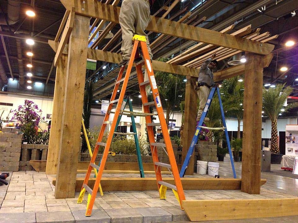 Booth under construction