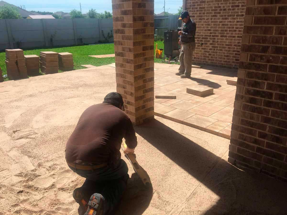 Site preparation for paver patio
