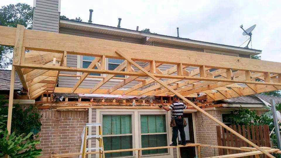 Covered patio built