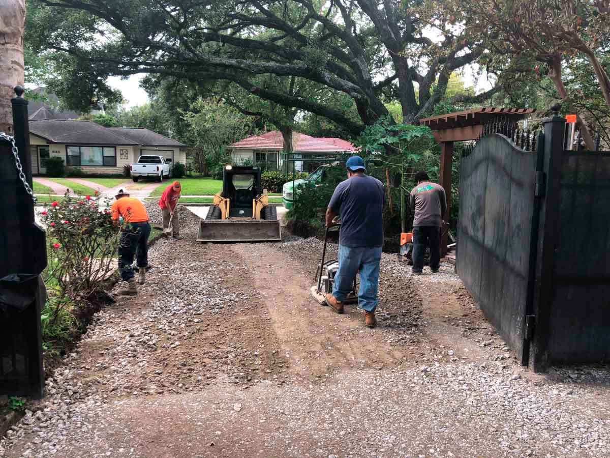 Site preparation for paver patio