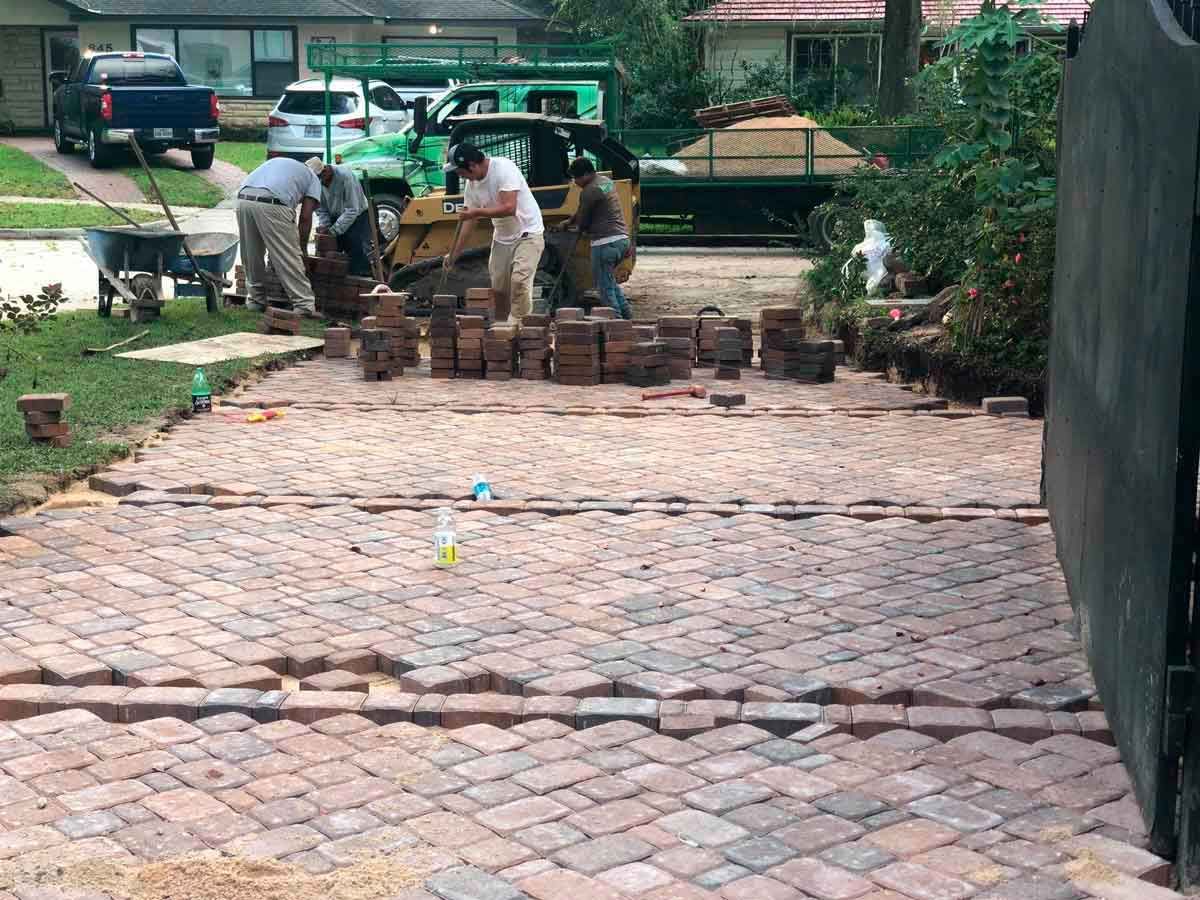 Paver patio built