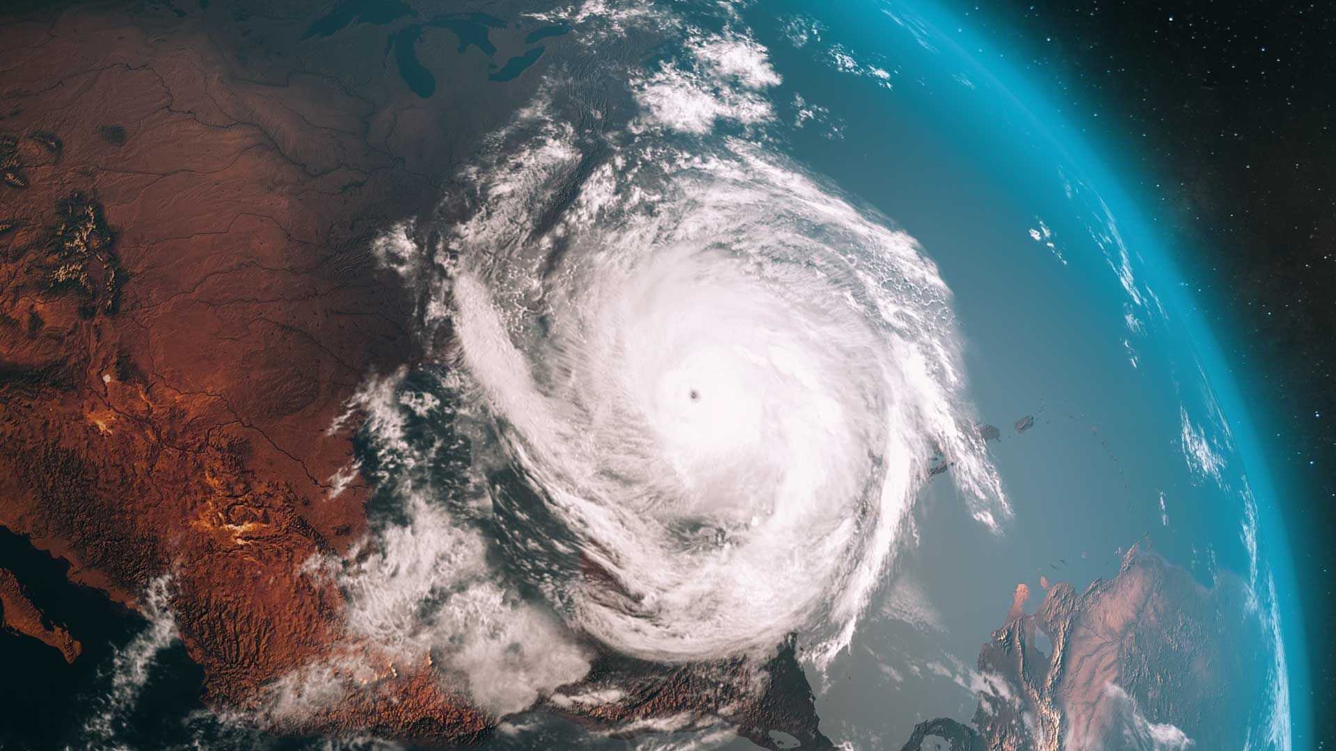 Hurricane in the Gulf of Mexico