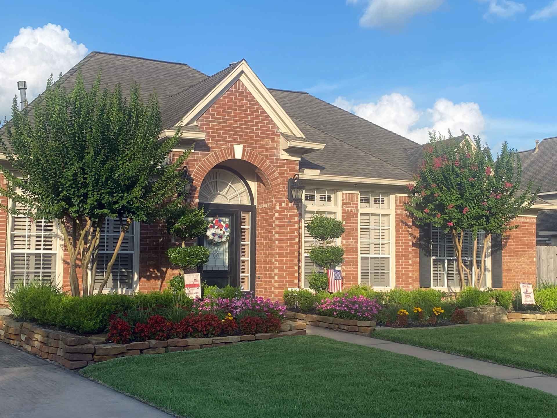 Residential front yard landscaping