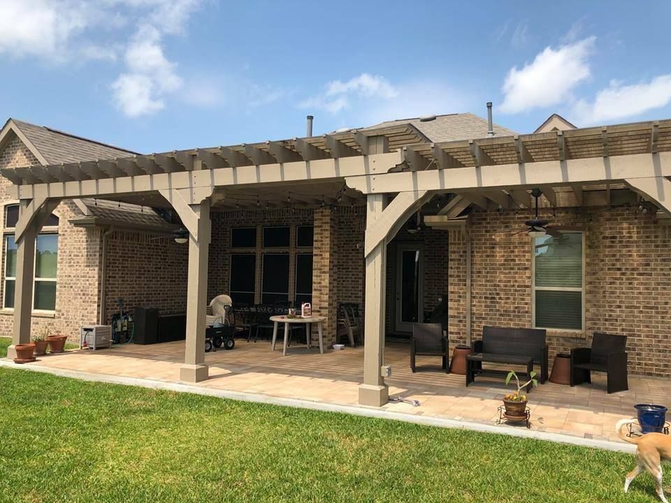 Large Outdoor Lattice Cover patio