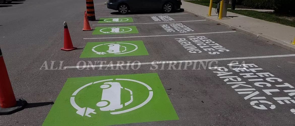 electric car pavement marking