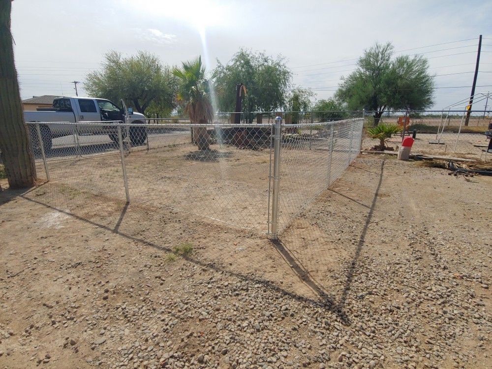 Chain link fence enclosing a Maricopa property