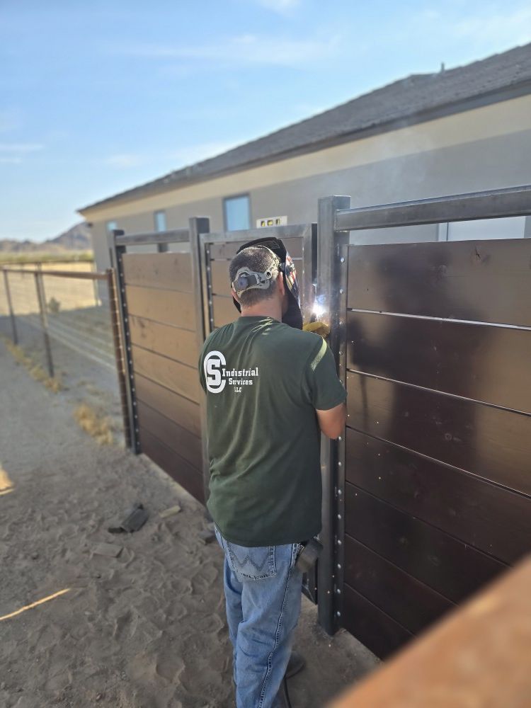 Custom Gate being Welded in Maricopa