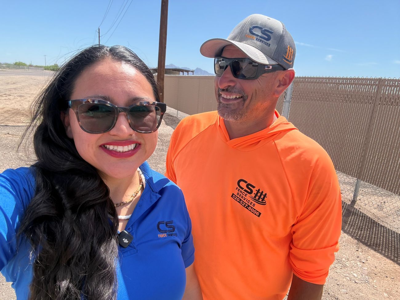 Chris and Silvia of CS Fence Services in Maricopa