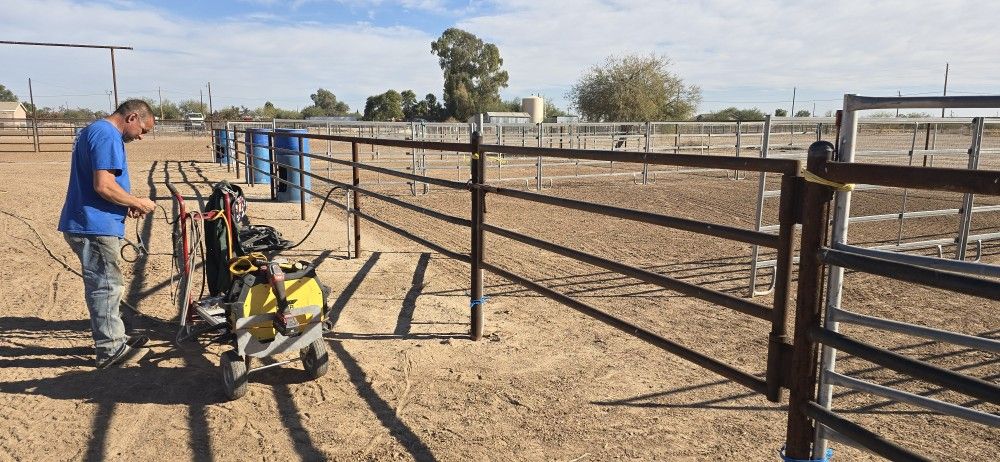 Horse and livestock fencing on a Maricopa property