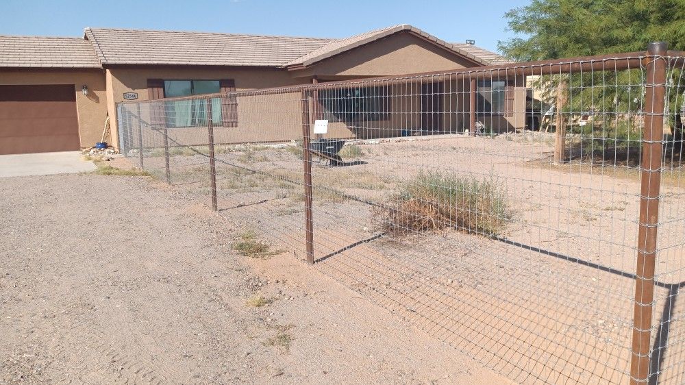 Pipe and wire agricultural fencing in Maricopa