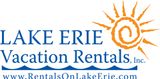 A logo for lake erie vacation rentals inc.