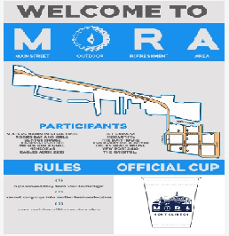 A poster that says