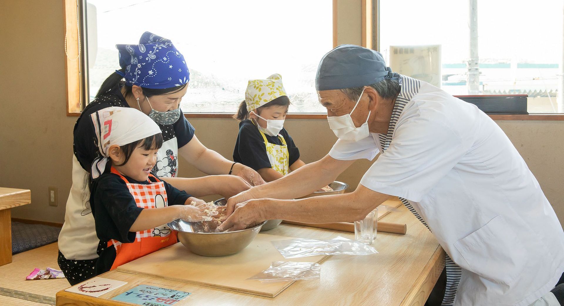 岡山作る体験、うどん作り体験