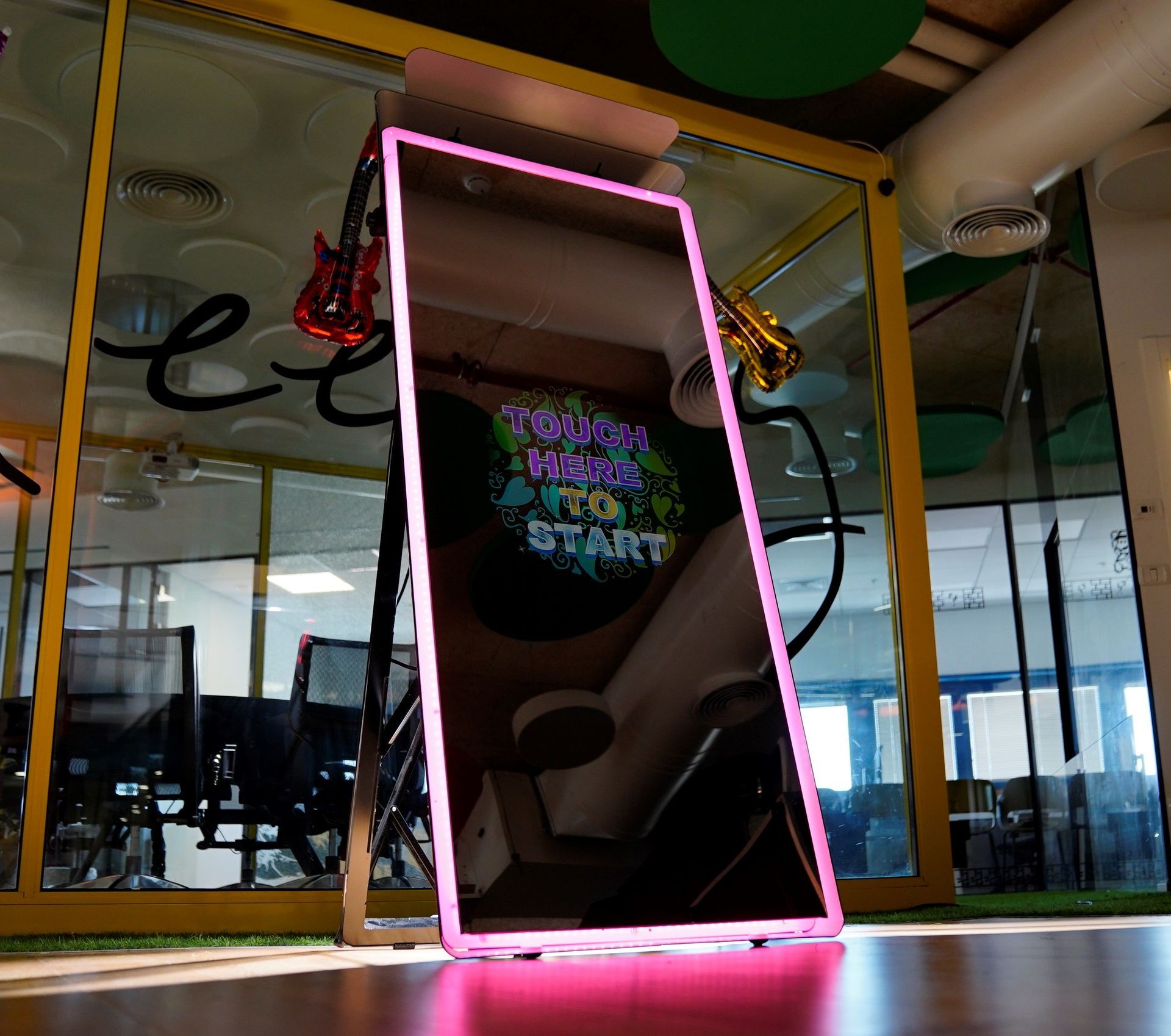 interactive mirror photo booth