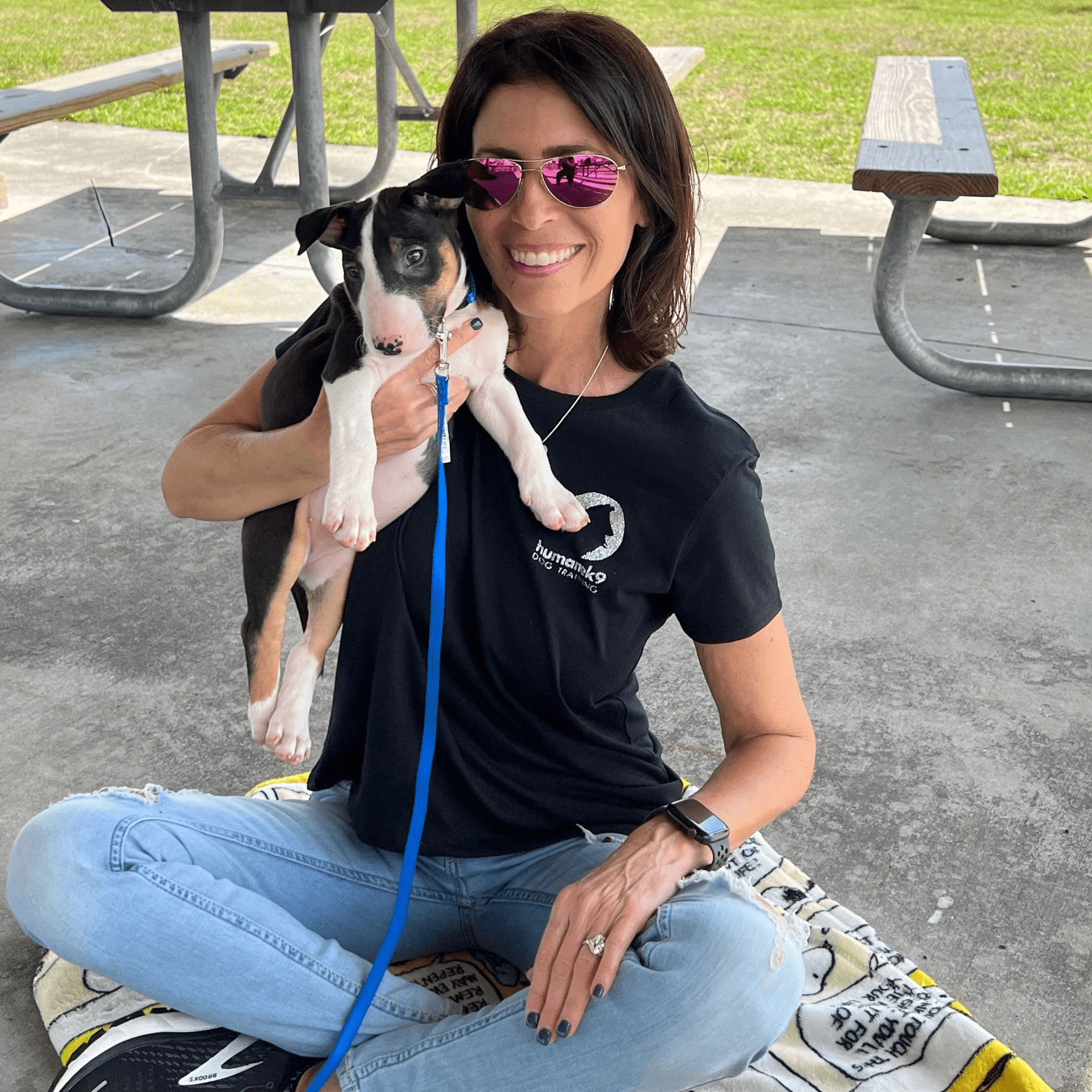Marni with a puppy