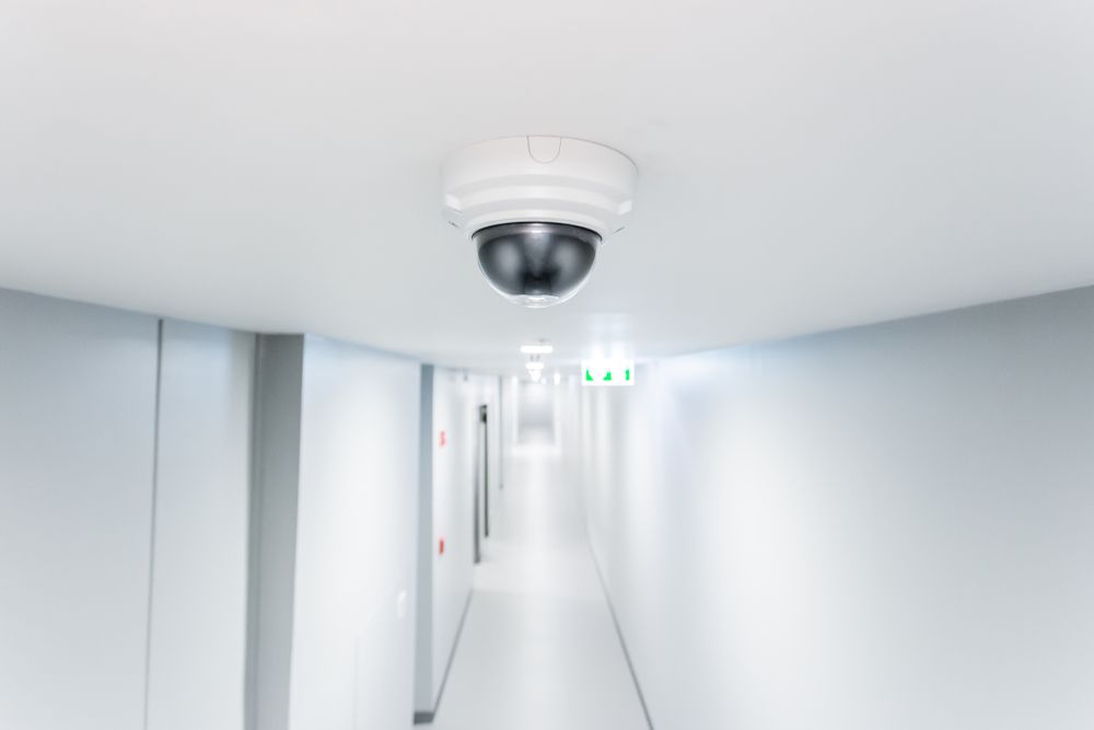 CCTV Operating In Walkway Of The Office Building — Stand Fast Electrical Pty Ltd in Killarney, QLD