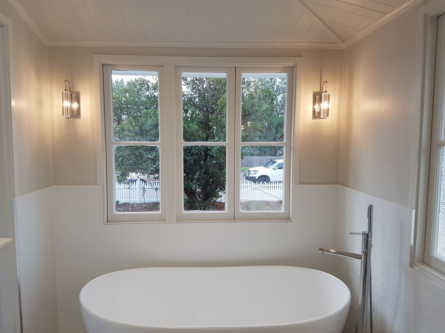 Bathroom With Bathtub And Elegant Lights โ Stand Fast Electrical Pty Ltd in Warwick, QLD