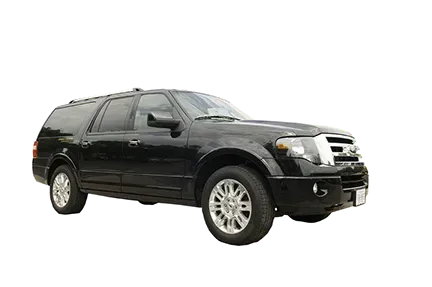 Black Ford Expedition SUV on a white background.
