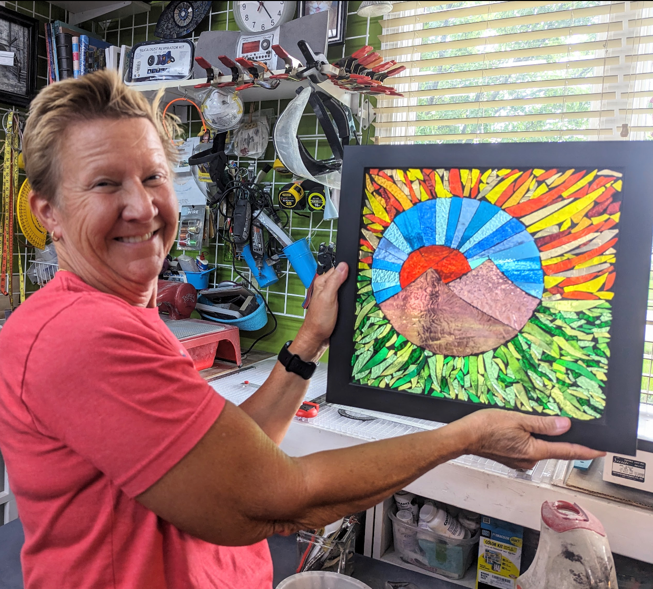 Glass on Glass Mosaic Student Art